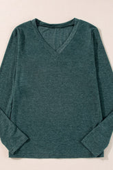 V-Neck Long Sleeve T-Shirt OutfitFlow